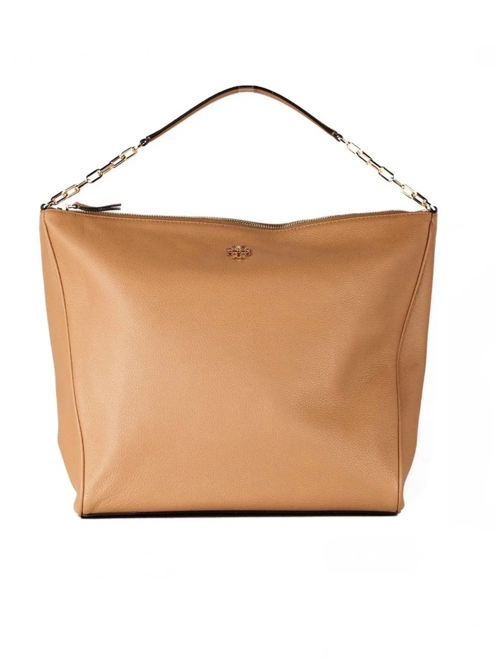 Tory Burch Carter Slouchy Hobo bag tan gold hardware